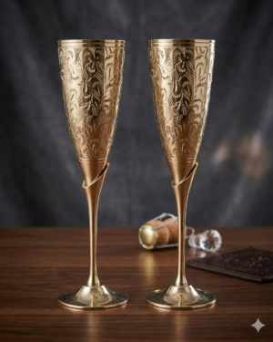 Champagne/Wine Glass – 2 pieces of Brass Champagne/ Wine Glass