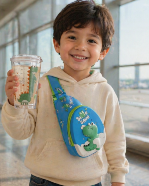 Little travel pack – 1 Chest sling bag and 1 glass tumbler/sipper