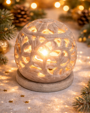 Stone Candle Holder – Hand carved tea light candle holder