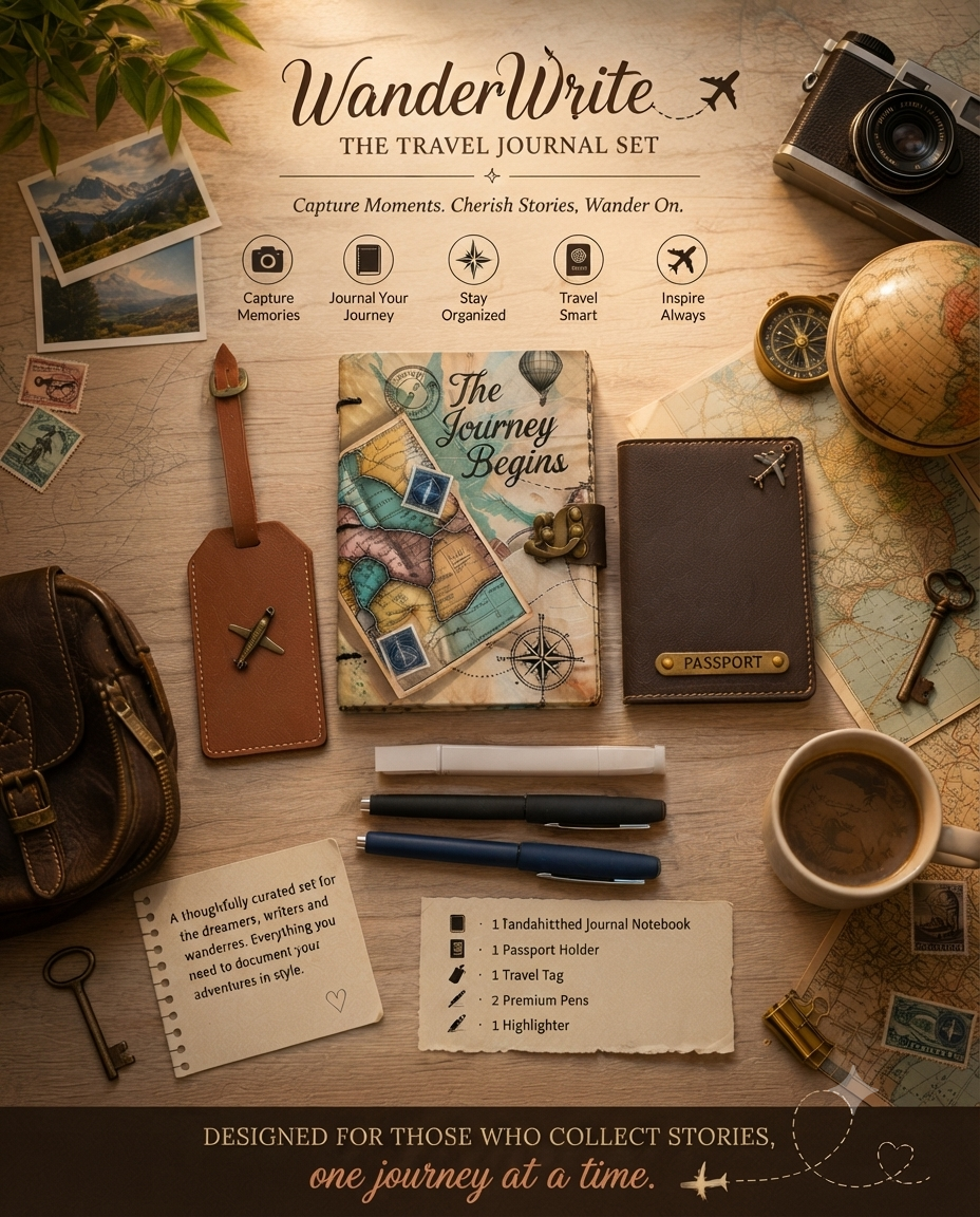 Wander Write Travel Journal Set