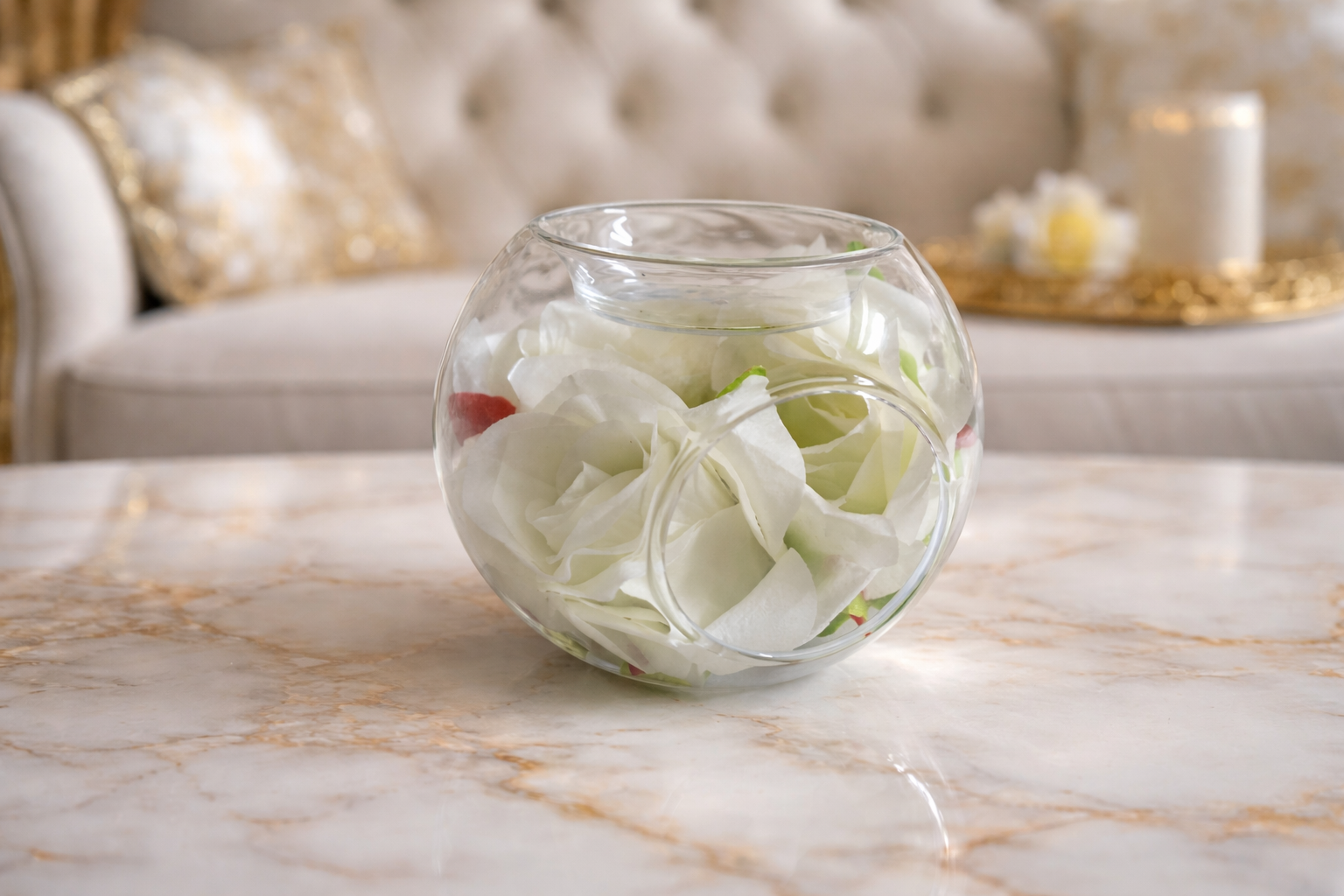 Candle Holder – 1 Round thin glass tea light candle holder - Image 3