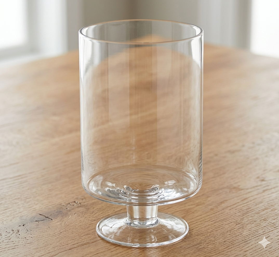 Candle Holder Set – Glass Candle Holder, white rose engraved candle and wooden tray - Image 5