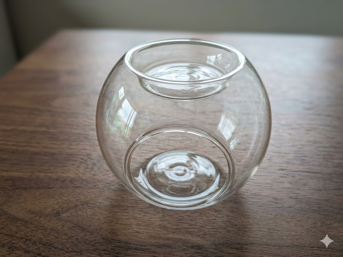 Candle Holder – 1 Round thin glass tea light candle holder - Image 4
