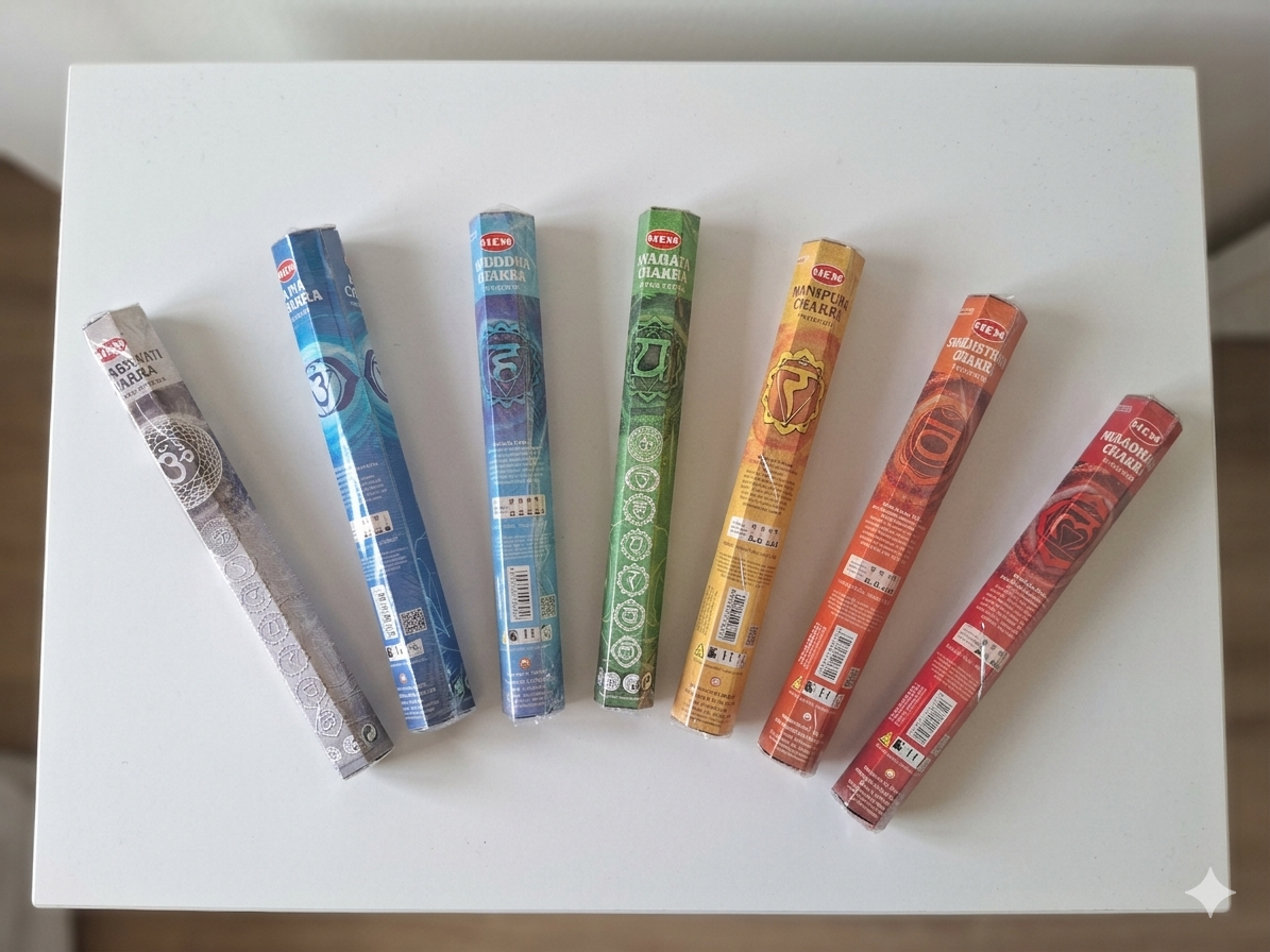 Meditation set – 7 Chakra agarbatti/incense sticks set with 7 chakra printed agarbatti stand - Image 4
