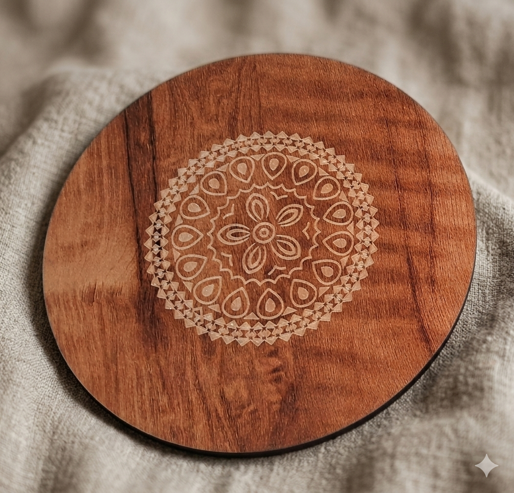Sindoor / Kumkum Dibba Set – 1 Marble Sindoor/ Kumkum Dibba, 1 Sindoor stick, 1 Large size coaster - Image 5