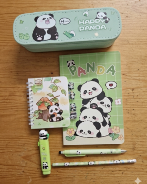 The green panda notebook set