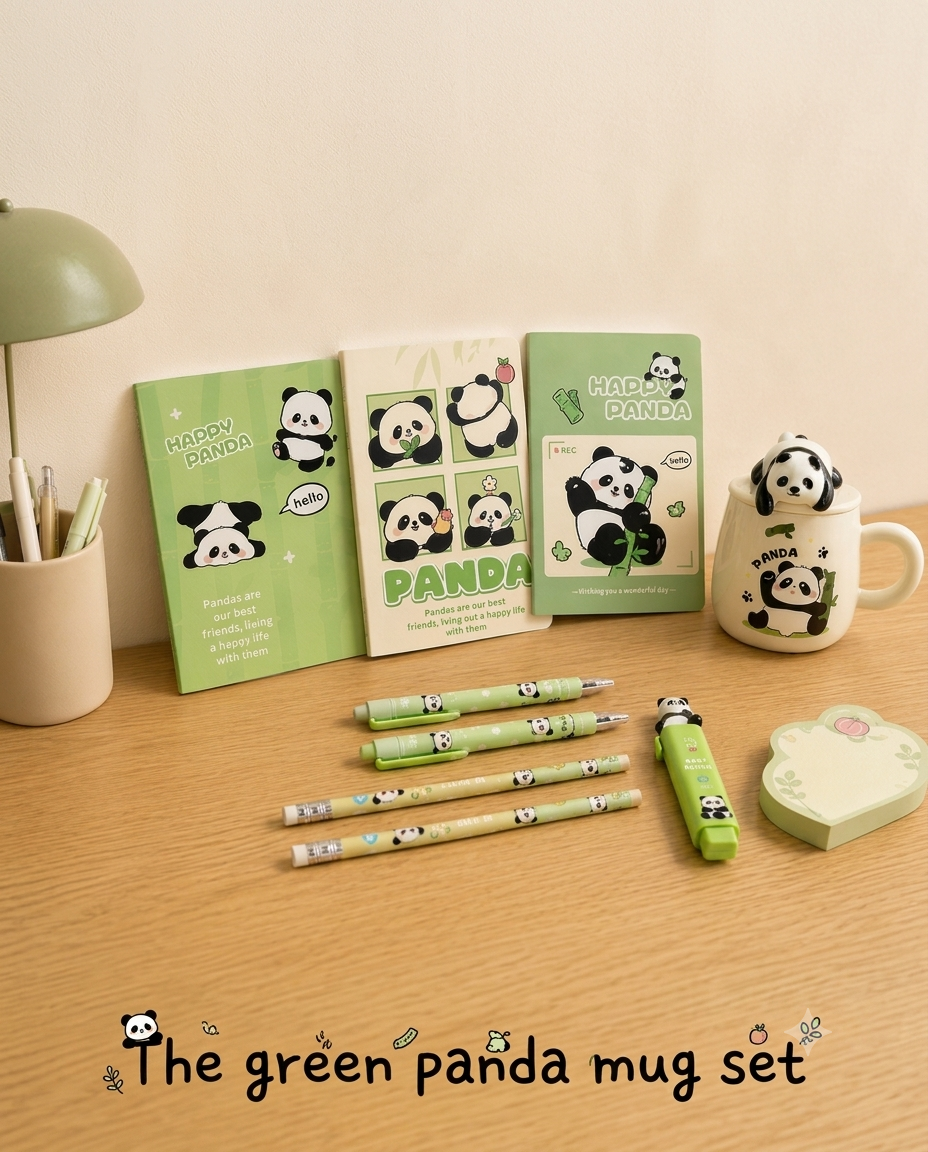 The Green Panda Mug set