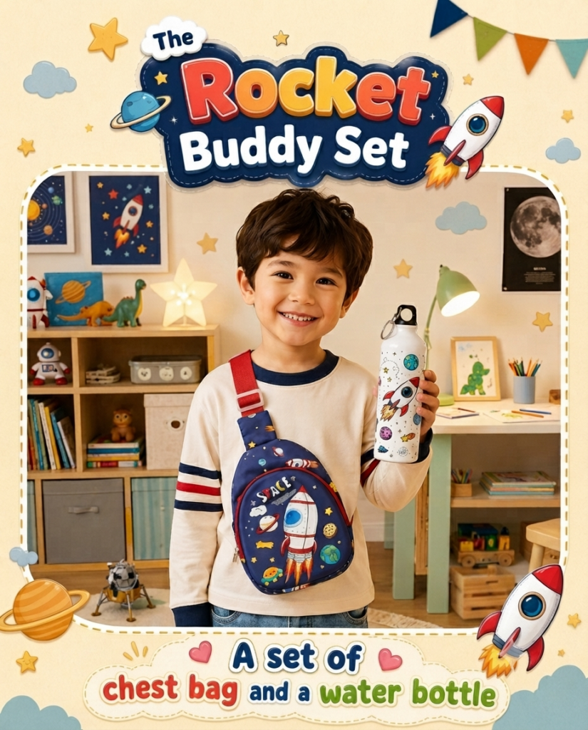 Children’s Chest Bag and Water Bottle Set