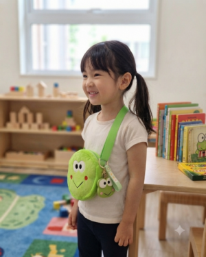 The Froggy Friend – 1 Green frog sling bag, 1 green frog keychain
