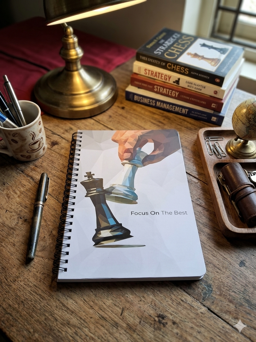 Focus on the best - 1 spiral notebook, 1 Ceramic Mug, 1 Blue and 1 Black pen - Image 2