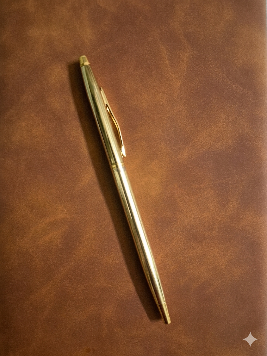 Diary Set - 1 Black color diary with magnetic closure, 1 Blue pen, 1 Black color pen case, 1 metal golden color bookmark with tussel. - Image 8