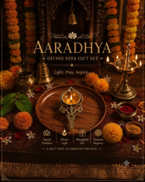 Brass diya set