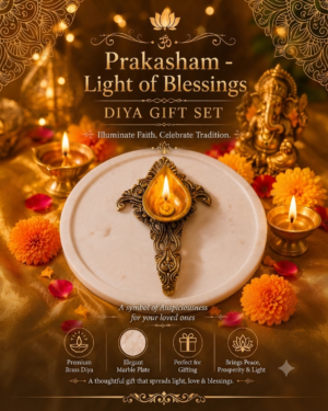 Brass diya set
