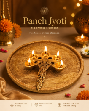 Brass Panch Diya Set