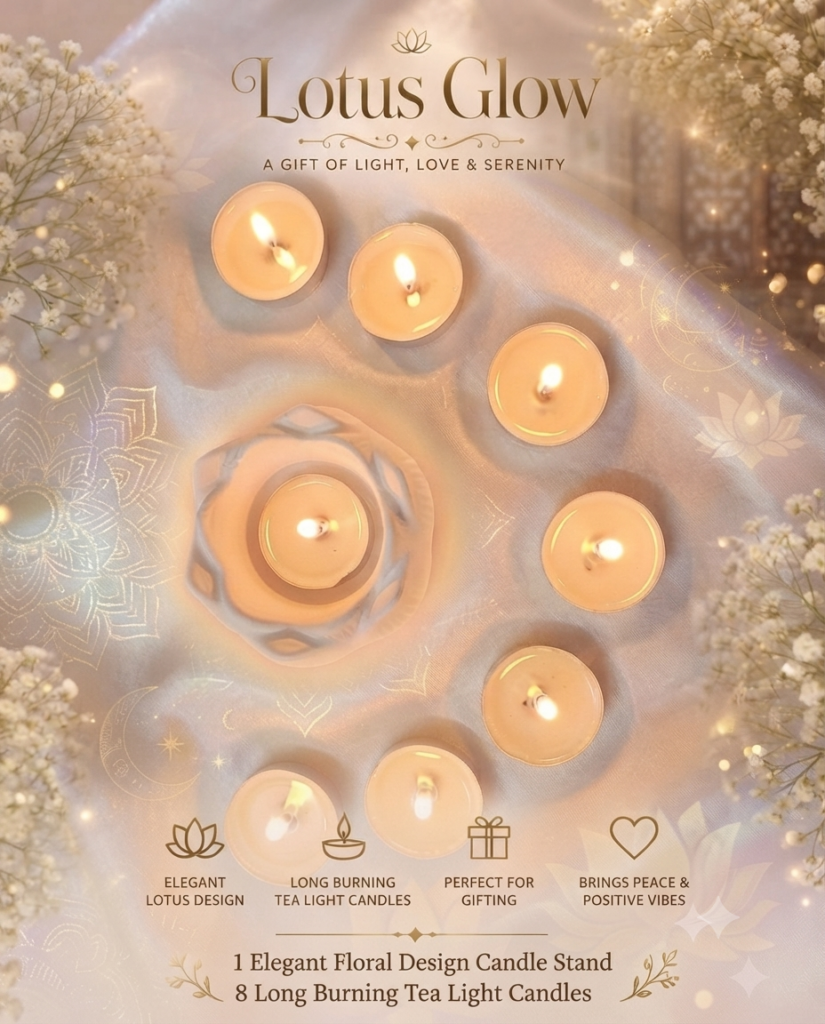 Candle holder and tea light candle set