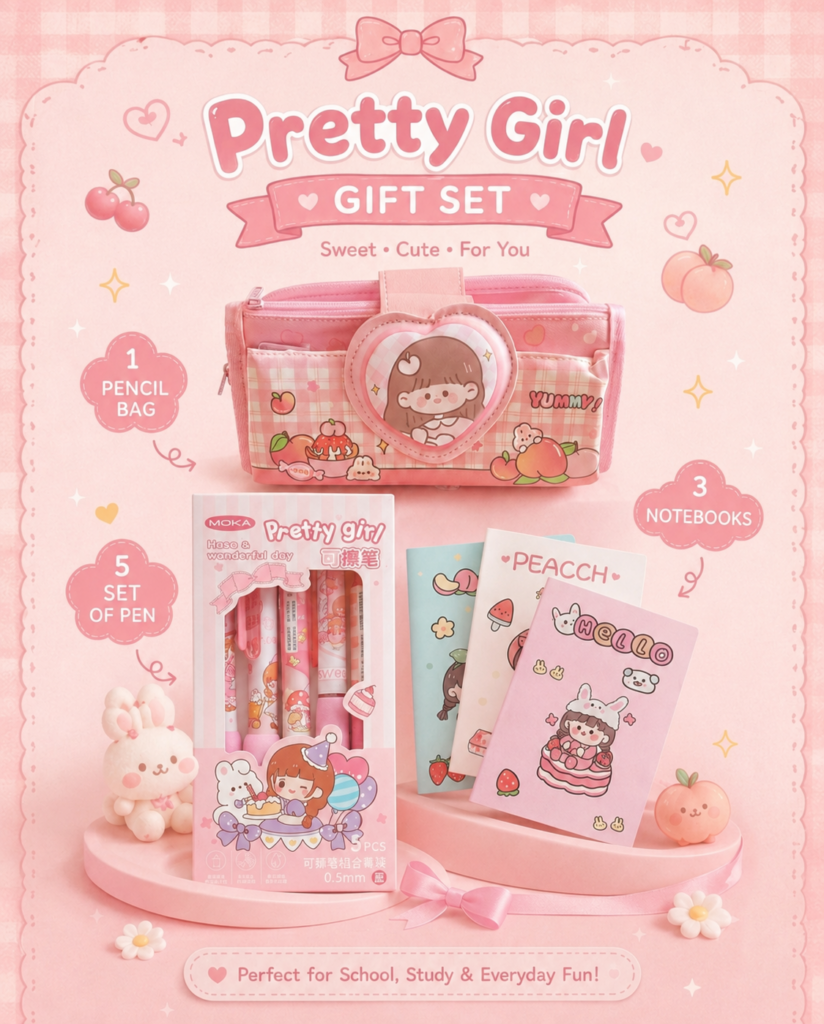 Notebook and pencil bag set