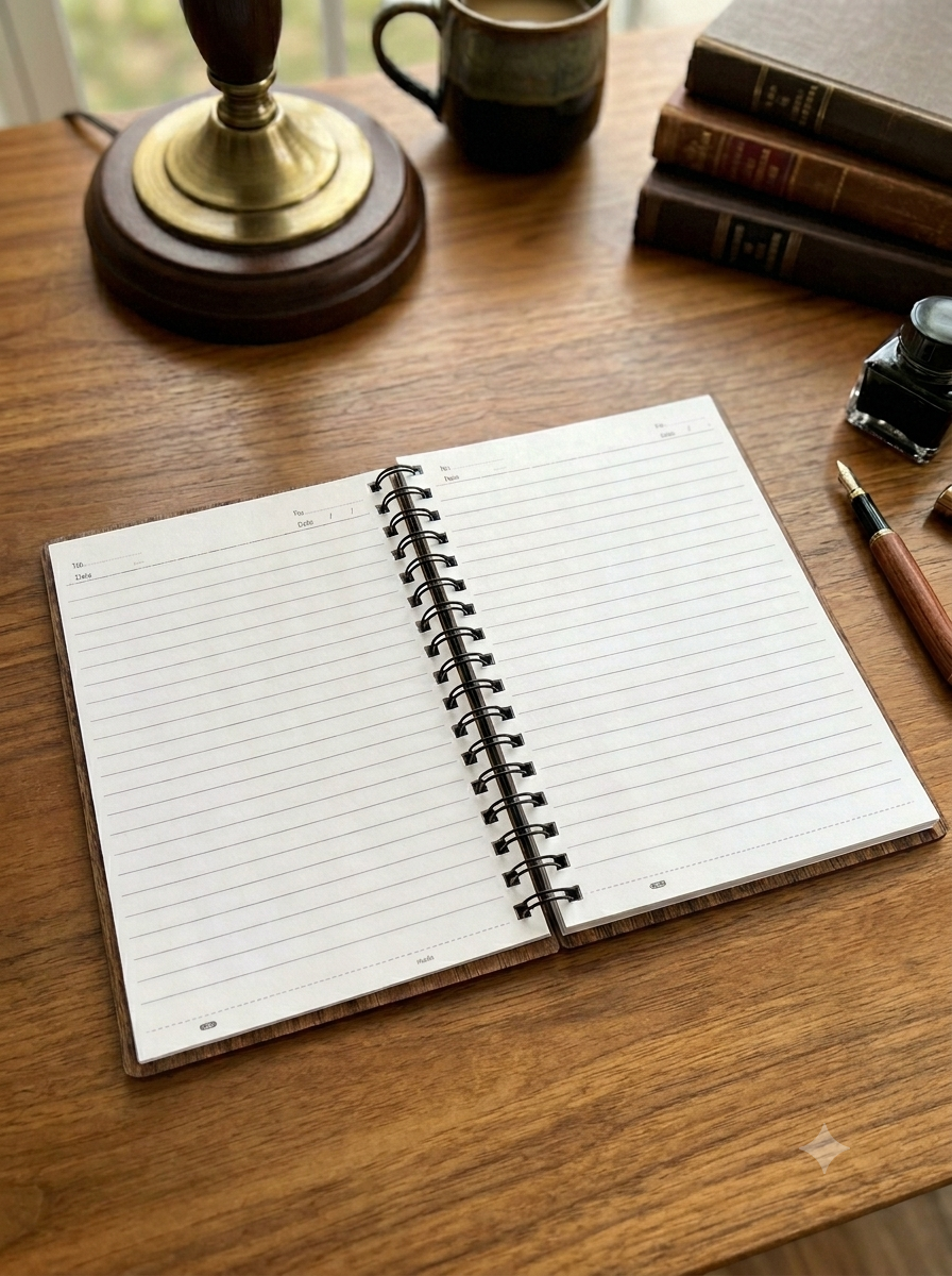 Wooden notebook and reading glass case set - Image 4