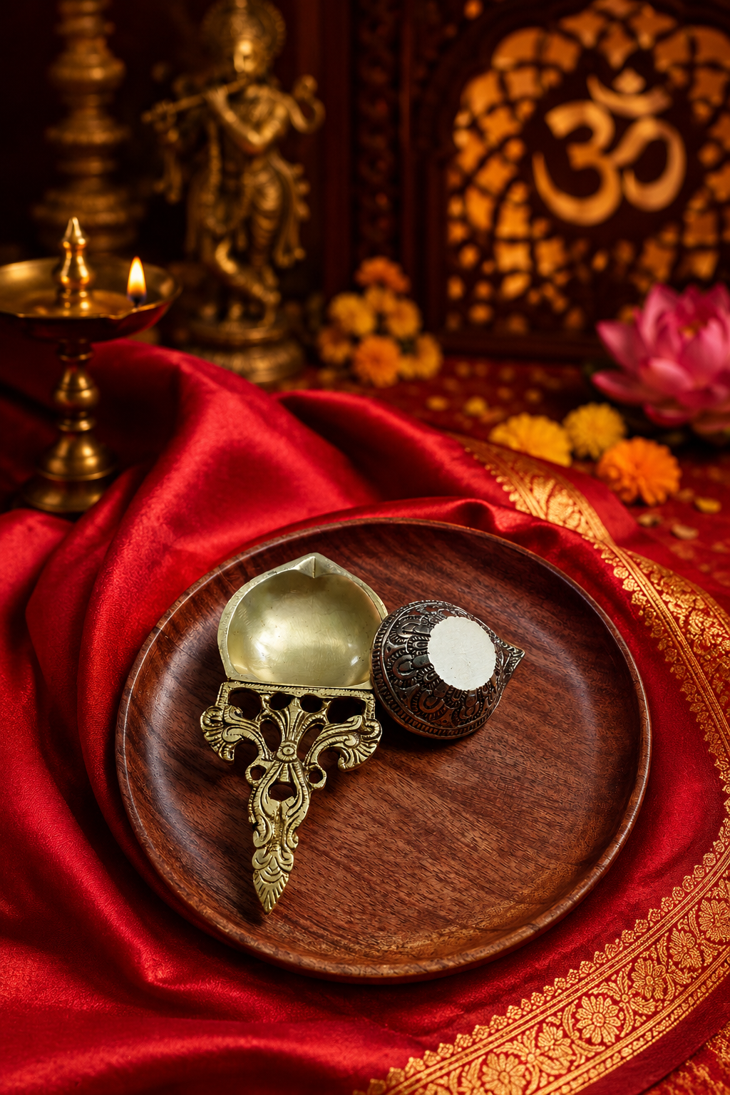 Brass diya set - Image 5