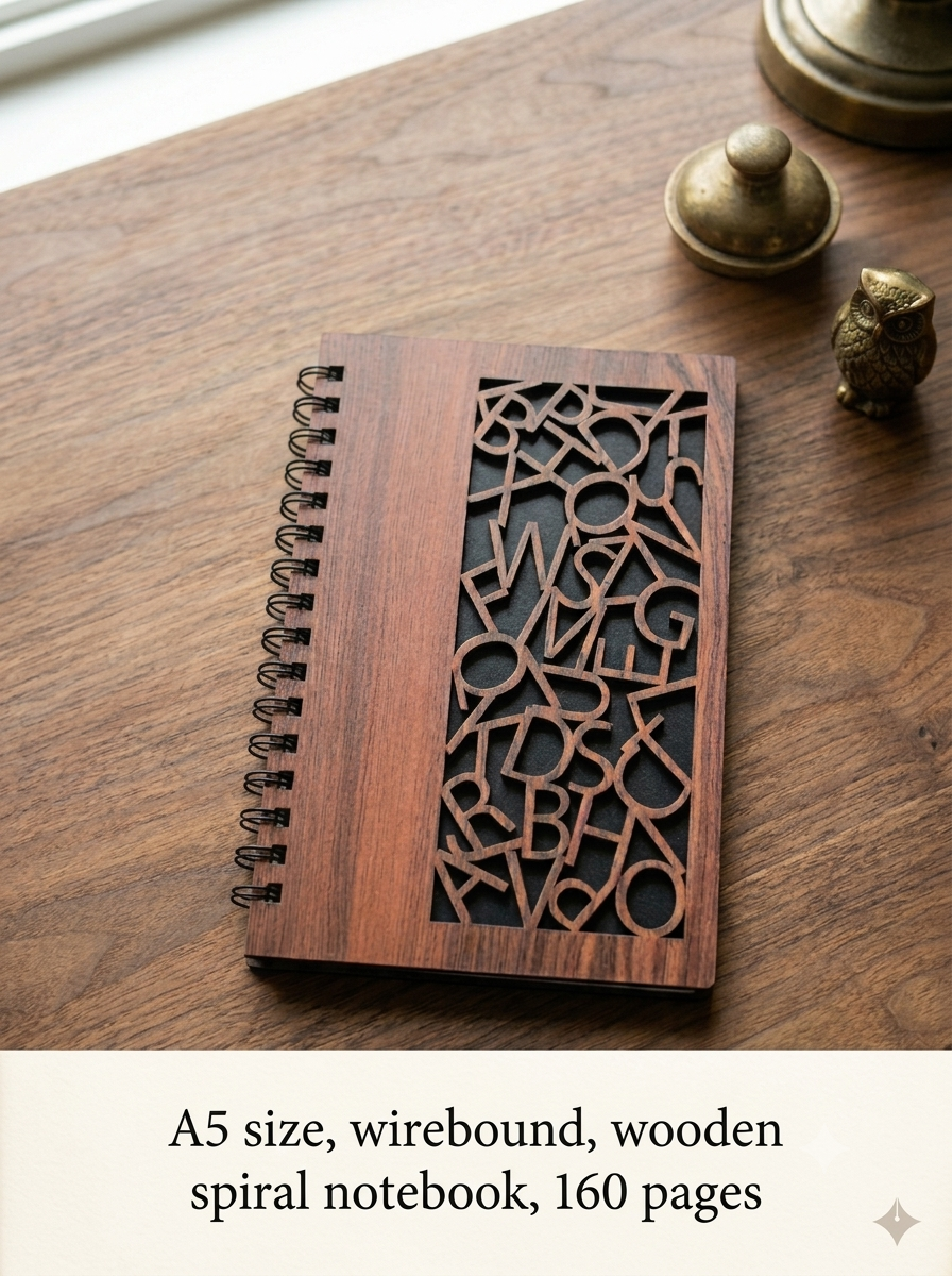 Wooden notebook and reading glass case set - Image 5