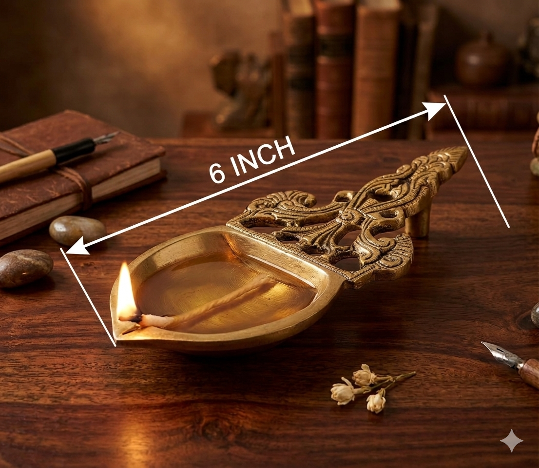 Brass diya set - Image 7