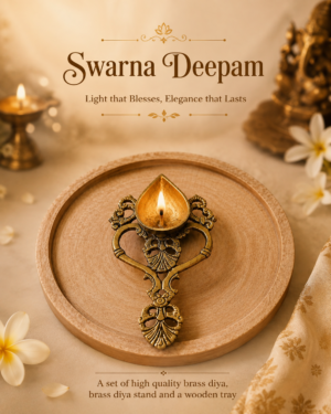 Brass diya set