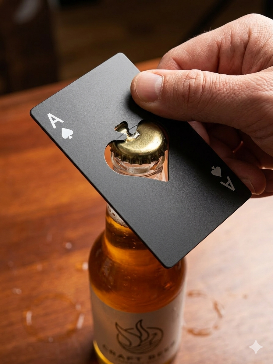 Stainless steel peg measurer and bottle opener set - Image 4