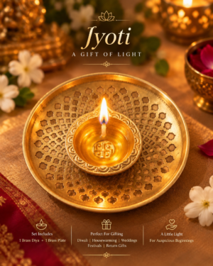 Brass diya set