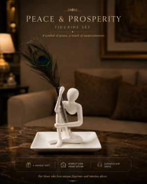 White figurine vase set