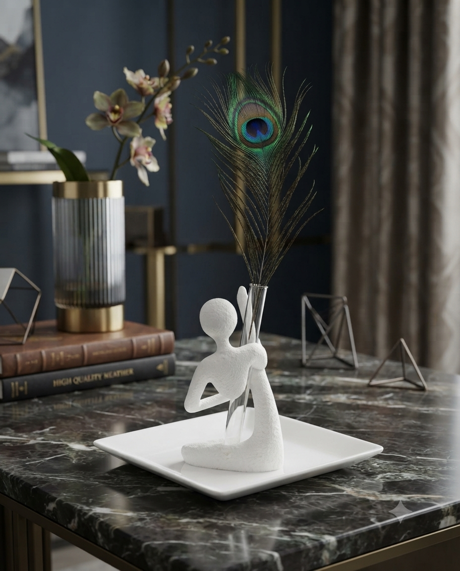 White figurine vase set - Image 4